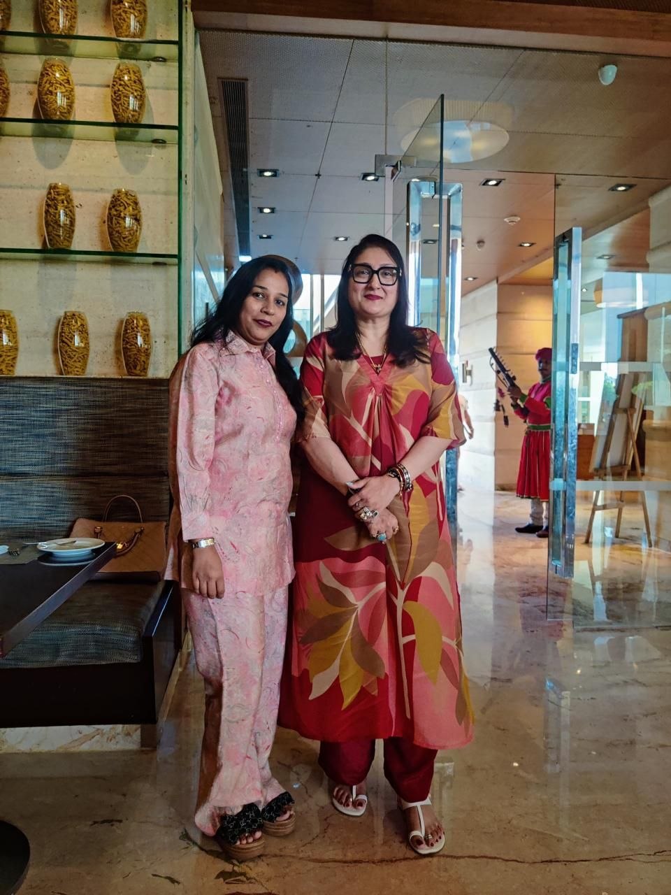 Prerna A Jain with a notable personality
