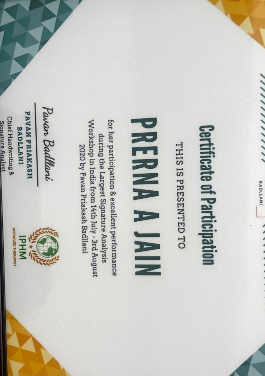 Certificate of Appreciation